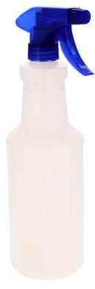 Plastic Spray Bottles with Trigger, Blue Cap, Heavy Duty Plastic, Empty, 28 Oz, Multi-Purpose Cleaning.