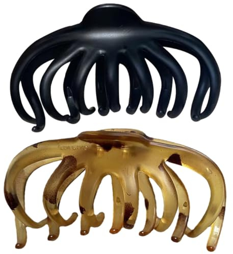 OSALADI 2 Stück Pack Große Französische Haarklammern aus Langlebigem Material Rutschfeste Haarspangen für Dickes und Mittellanges Haar Modische Haarstyling Accessoires für Alltag und