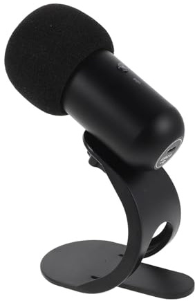 KOMBIUDA USB Kondensatormikrofon zum Singen Kabelgebundenes Tischmikrofon mit Stummschalttaste und Lautstärkeregelung Broadcast Mikrofon fürpc Aufnahmen Live Streaming und Podcasts