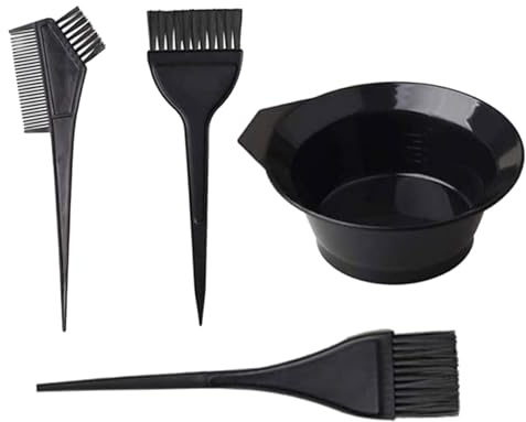 Kit de teinture pour cheveux – Set de pinceaux de mélange avec 3 pinceaux | différents, fournitures antistatiques pour coloration des cheveux | pour mélanger les couleurs et les ensembles de casseroles