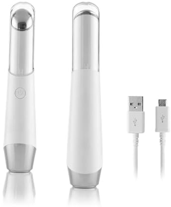 Aparato de masaje ocular 3 en 1 con fototerapia LED, termoterapia de 42 grados y vibroterapia de 1200 rpm, contorno de ojos, ojeras bolsillos arrugas, USB – Calefacción, vibrante, terapia luminosa