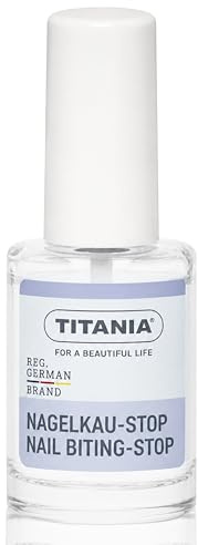 TITANIA Nagel Kau-Stop (10ml) • Nagellack gegen Nägelkauen • Anti Nägelkauen • Schutz gegen Fingernägelkauen • Anti Fingernagel Kauen