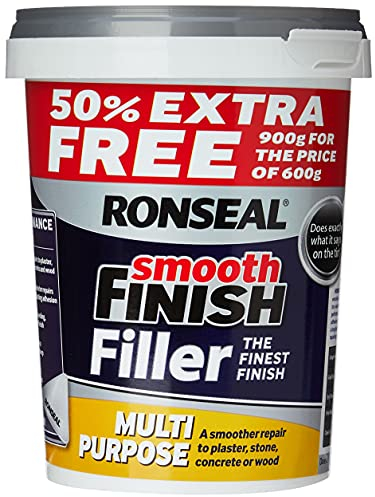Ronseal 6886271-HHW Smooth Finish Filler Multi-Purpose Ready Mixed 900g, White