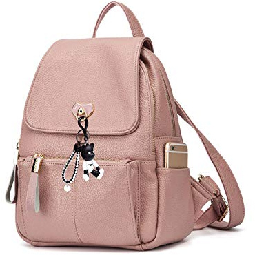 DEERWORD Damen Rucksack Handtaschen Elegant Anti Diebstahl Frau Stadtrucksack Henkeltaschen Tagesrucksack Rosa