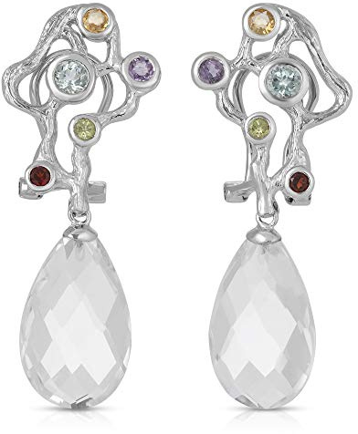 .925 Sterling Silver Barcelona Antoni Gaudi Inspired Art Nouveau Bohemian Earrings