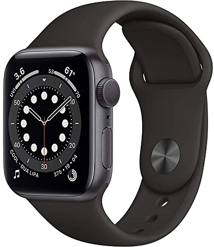Apple Watch Series 6 (GPS + Cellular, 40mm) - Space Gray Aluminum Case with Black Sport Band (Renewed)