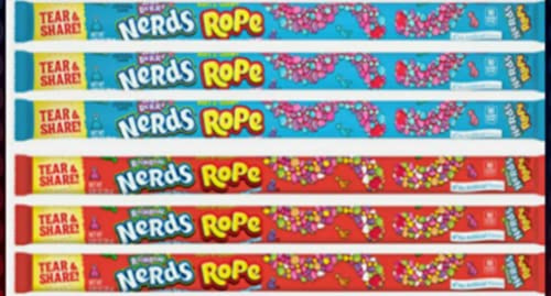 6 x amerikanische Süßigkeiten sortierte Nerds Rope Süßigkeiten Regenbogen Very Berry USA importiert