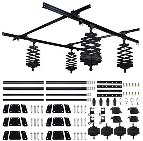 158x158 Pantography Ceiling Rail Systerm Complete Kit 4M Pantograph Studio Lighting Support Rail System 4pcs Pantograph Smallpox Rail Track Kit