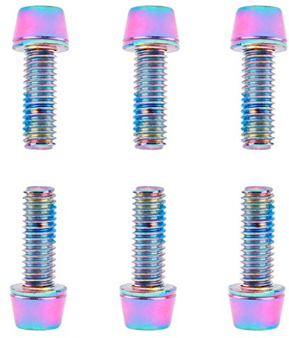 LvTu Disc Brake Caliper Screws M6x18MM, Mountain Road Bike Chainwheel Crank Arm Set Fixing Bolts Screw 6pcs (Color : Multi)