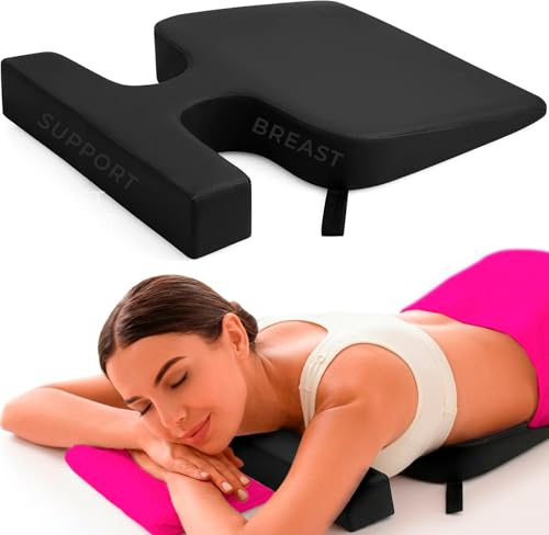 EASY SPA Medical Breast Pillow for Larger Bust Sizes(AA-C+) - Wedge Cushion for Post-Surgery, Mastectomy Aid Prone Therapy Cushion for Breast Surgery Recovery