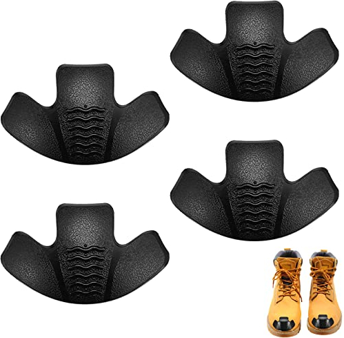 Bencailor Boot Toe Protectors 4 Pcs Boot Guards Work Protector Work Toe Cover for Boots Camping Climbing Guards(Black)