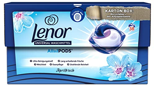 Lenor Waschmittel Allin1 PODS® Aprilfrisch für 38 Waschladungen Mit Ultra Reinigungskraft Und Lang Anhaltender Frische