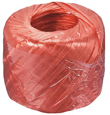 sourcing map Poliéster Nylon Plástico Cuerda Cordel Doméstico Atado para Embalaje Jardinería Artesanía, 100m Longitud, Rojo Paquete de 1