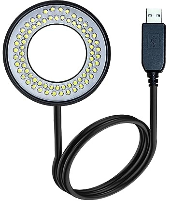 DAGIJIRD LED Ring Light Illuminator, USB 72 LED Adjustable Focus Lamp Source for Microscope Vision Scientific