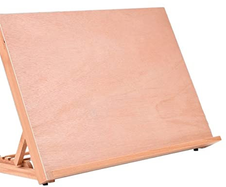 Staffelei, A3, Holz-Zeichentisch, tragbares Skizzen-Bücherregal, Holzständer, Desktop-Aquarell-Öl-Staffelei zum Malen, Kunstbedarf für Künstler, Bürobedarf (L 47 x 36 cm a)