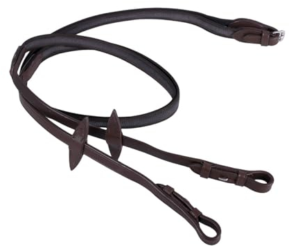 ARBO-INOX® Anti-Rutsch-Zügel mit Martingalstopper schwarz oder Dunkelbraun (Full Warmblut, Dunkelbraun)
