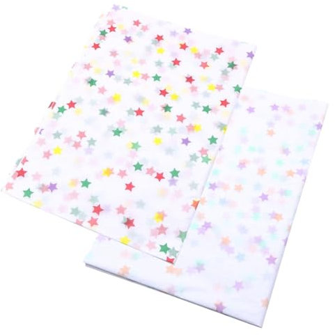 NXPWRC 40 Colorful Star Tissue Paper, Sydney Paper, Rectangular, Colorful, Suitable for Gift Wrapping, Flower Wrapping, Origami, Parties, Weddings