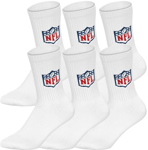 NFL Unisex sköld 6 st Crew Socks Sportstrumpor (6-pack)