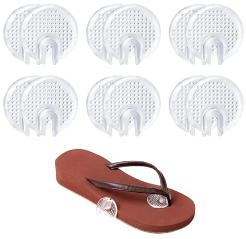 Bangbobi Zehenschutzkissen - 6 Paare Silikon Zehenpolster für Flip Flops, selbstklebend & rutschfest - atmungsaktiv und langlebig