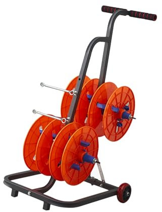 Wire Reel Rack, Rolled Steel Wire/Cable Dispenser Heavy Duty Conduit Display and Storage, for Electrical Industrial and Retail Use (4 Rolls)