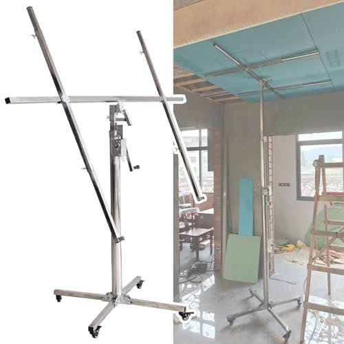 plattenheber rigips 11 Fuß 12 Fuß Trockenbau-Hebebühnen-Hebebühnen-Hebebühnenheber – 165 Pfund Tragkraft Handplatten-Hebebühne Trockenbau-Hebebühne Einfache Montage – Trockenbau-Hebebühnen-Hebebühnen-