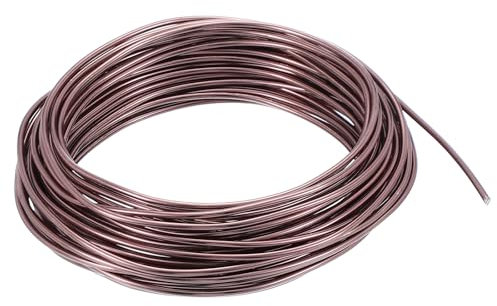 PATIKIL 2mm Bonsai Training Wire, 1 Roll Floral Wire Stems Anodized Aluminum Tree Wire 32.8 Feet Total for Gardening Branch Fixing, Brown