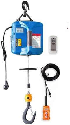 Palan Électrique Treuil électrique Portable, charge 220V/110V, 500KG, palan de Traction, petite grue, décoration de la maison, outil de levage treuil electrique(Manual,500 Kg 7.6m)