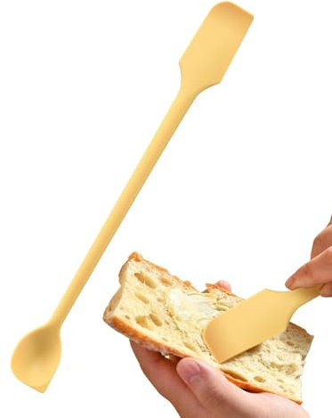 Spatola in silicone – Piccola spatola in silicone | Raschietto per barattoli | Raschietto a doppia testa in silicone, spatola spalmatrice in silicone, gadget da cucina antiaderente, accessori da