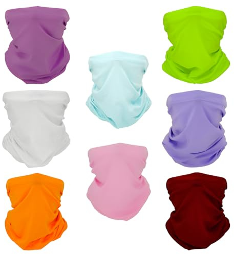 SMEHCF 8 Rafraîchissants Cache-cou Polyvalents Bandanas pour Femmes Hommes