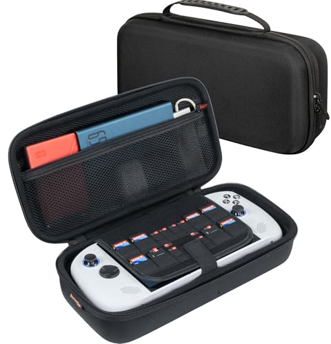 ButterFox Large Carrying Case for Lenovo Legion Go S Handheld, Compatible with Windows and Steam Desktop, Fits Charger, Large 65W Battery Pocket, Black