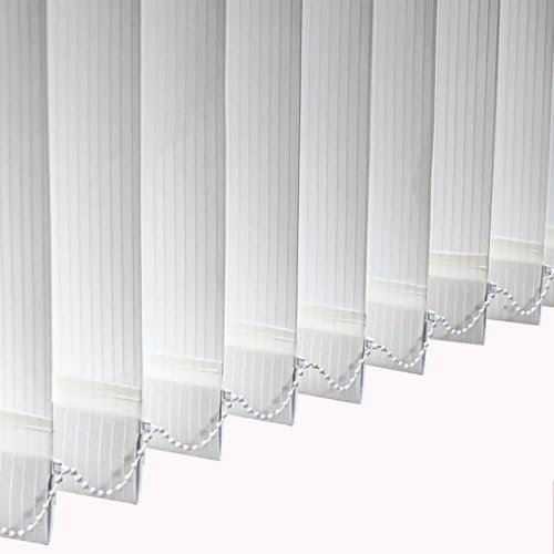 Vertikaljalousien für Fenster – Komplett-Set, Lichtfilterung und Sichtschutz, verstellbare Verdunkelungs-Panel-Schiene, Rollos für Glasschiebetüren, Weiß (75 cm x 140 cm)