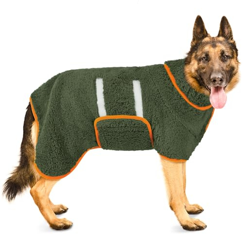 Bienbee Hunde-Bademantel, schnell trocknend, super saugfähig, für kleine, mittelgroße und große Hunde, Trockenmantel nach dem Baden und Schwimmen, warme und gemütliche Hundehandtücher