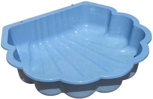 TikTakToo Bac à sable et à eau, en forme de coquillage, sans couvercle, 1 pièce, bleu pastel