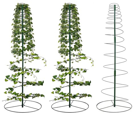 BRGD 3 Piezas Jaulas de Tomate de Jardín, Enrejado de Marco de Soporte de Planta Ajustable para Jardín, Césped, Patio, Balcón, Terraza y Plantas en Maceta