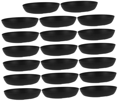 MAGICLULU 20 Bandejas de Drenaje para Plantas en Macetas, Platillos Plásticos Negros para Macetas, Bandejas Pequeñas para Jardinería y Cultivo, Accesorio para Evitar Fugas de Agua y