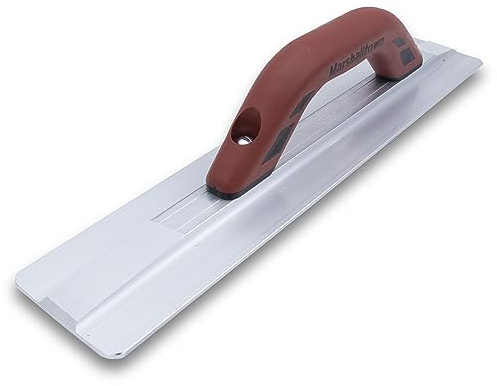 Lisciatore a mano Marshalltown con impugnatura Durasoft in alluminio, utensili per calcestruzzo e pavimento, dimensioni: 394x79 mm