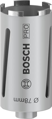 Bosch Professional Diamant-Bohrkrone trocken G 1/2 Best for Universal (Ø 78 mm) | für Kalk- und Sandsteine, Ziegelstein, Ø 78 mm, Professional Zubehör Diamantbohrer