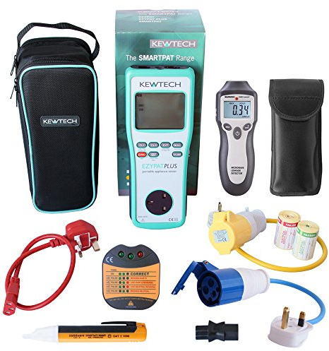 Kewtech EZYPAT PLUS battery operated PAT Tester adaptors and accessories KIT5G