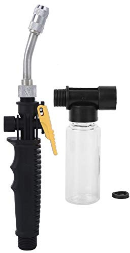 Boquilla de agua de mano con dispensador de jabón Botella Pulverizador de manguera de jardín de alta presión para plantas de riego Césped Lavado de autos