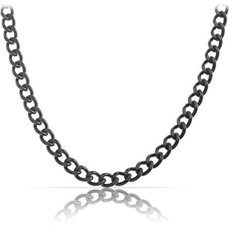 Made by Nami Halskette aus Edelstahl für Herren – Gliederkette/Panzerkette/Cuban Link – Robuster Herren Schmuck, Handmade, Verschiedene Längen & Farben