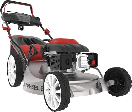 Güde 553.1 R Big Wheeler ALU Rasenmäher - 4-Takt Motor, 196 Kubikzentimeter Hubraum, 3,5 Kilowatt, 4,8 PS, 50 Zentimeter Schnittbreite, 6-fache Schnitthöhenverstellung, Hinterradantrieb, Aluchassis