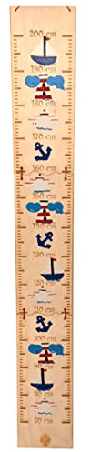 Messleiste Kinder Name Meßleiste Maßstab (Bis 200cm, 2 Kinder (2 Skalen), Leuchtturm)