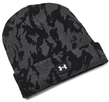 Under Armour Herren Halftime Novely Cuff Beanie, (010) Jet Grey/Black/White, Einheitsgröße