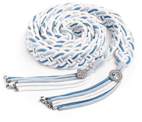 L.I.L.O.U Kordel für Hochzeitszeremonie aus natürlicher Baumwolle Hochzeit Lasso handgefertigt Blau