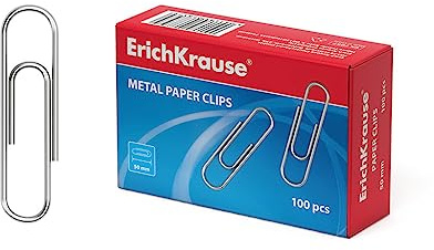Büroklammern 50mm 100 Stück - rostfrei & kratzfrei - verzinkte Metall Papierklammern - extra starke große Metallklammern Briefklammern für Büro Silber