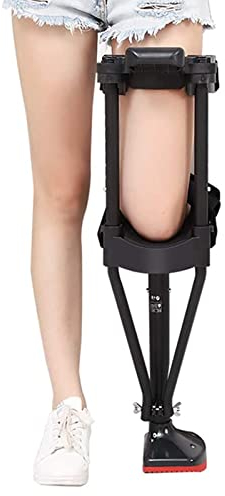 Gehhilfen für Senioren, verstellbare, rutschfeste, freihändige Kniekrücke, höhenverstellbare einbeinige Teleskop-Gehhilfe für Verletzungen/Behinderungen/ältere Menschen, unterstützt den Rollator