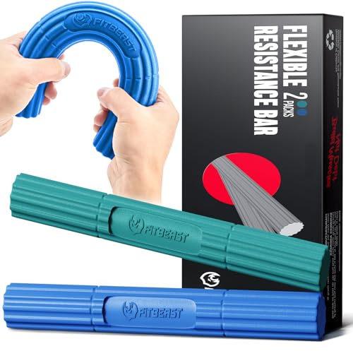 FitBeast Motståndsstång - Förbättra Greppstyrka och Handflexibilitet, Träningsstång för Tennisarmbåge, Golfarmbåge och Rehabiliteringsträning