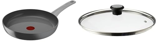 Tefal C42706 Renew On Bratpfanne 28 cm | Keramikversiegelung & Glasdeckel 28 cm, Edelstahlfassung, Spülmaschinenfest, Dampfventil, Thermokunststoffgriff, 28097712