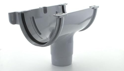 Deepflow ROD10 Grey Deep Style Gutter Running Outlet 68MM Spigot