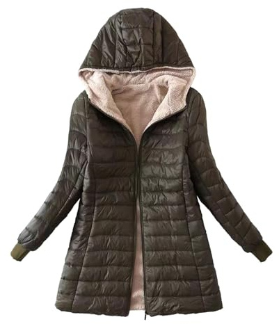 Giacca Donna Elegante Con Zip Elegante Sportivo Giubbotto Con Cappuccio Casual Offerte Piumino Donna Calda Comodi Giubbino Invernale Maniche Lunghe Jacket Taglie Forti Moda Parka Antivento Cappotto